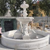 China White Marble Water Fountain Nude Lady Statue Figure Stone Garden Large Outdoor Decorative Fountains factory