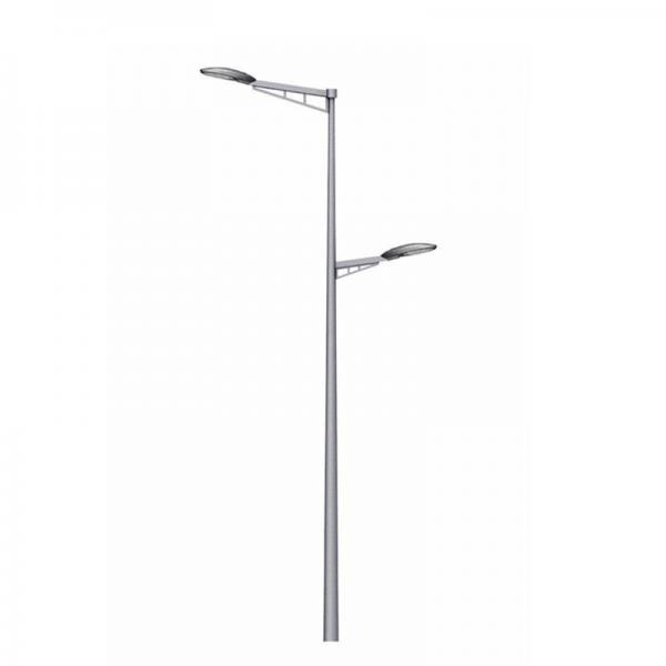 Quality 15m Octagonal Stainless Steel Street Light Pole Q235b Double Arm for sale