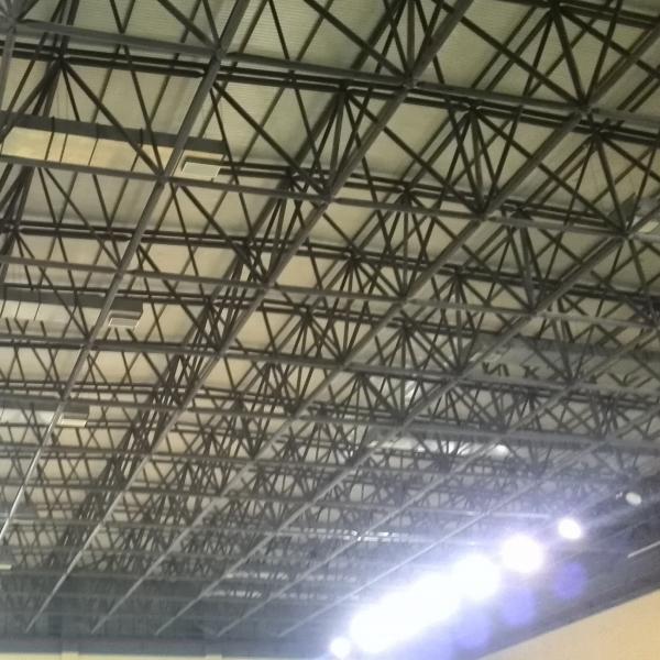 Quality S355JR Steel Space Frames Building Construction 150mm Rockwool Roof For Stadium for sale