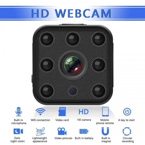 Quality SD Card CCTV Mini WiFi Security Camera 1920x1080P 900mAh Phone Remote for sale
