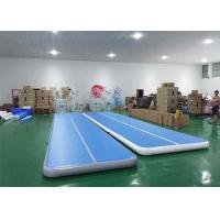 China Floating Water Blue Inflatable Sports Games Air Track Tumbling Mat For Gymnastics factory