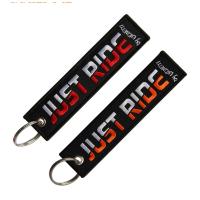 China PMS Color Embroidered Keychain Tag 150*25MM Personalized Embroidered Keychains factory