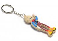 China Wholesale Customized 3D Relief Soft PVC Keychain, Fitted With Nickel Plated Keychain factory