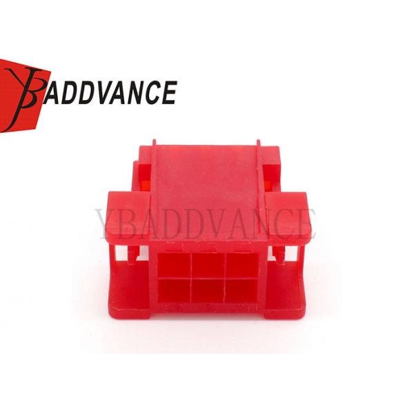 Quality Rectangle Red Tyco AMP Connectors Female 6 Pin Automotive Connector For Motorcycle for sale