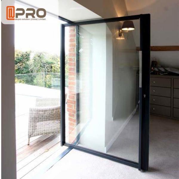 Quality Transparent Glass Aluminum Pivot Doors For Residential Air Tightness Pivot front for sale