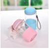 China Pink Glass Sports Water Bottle With Silicon Case / Glass Juice Bottle factory