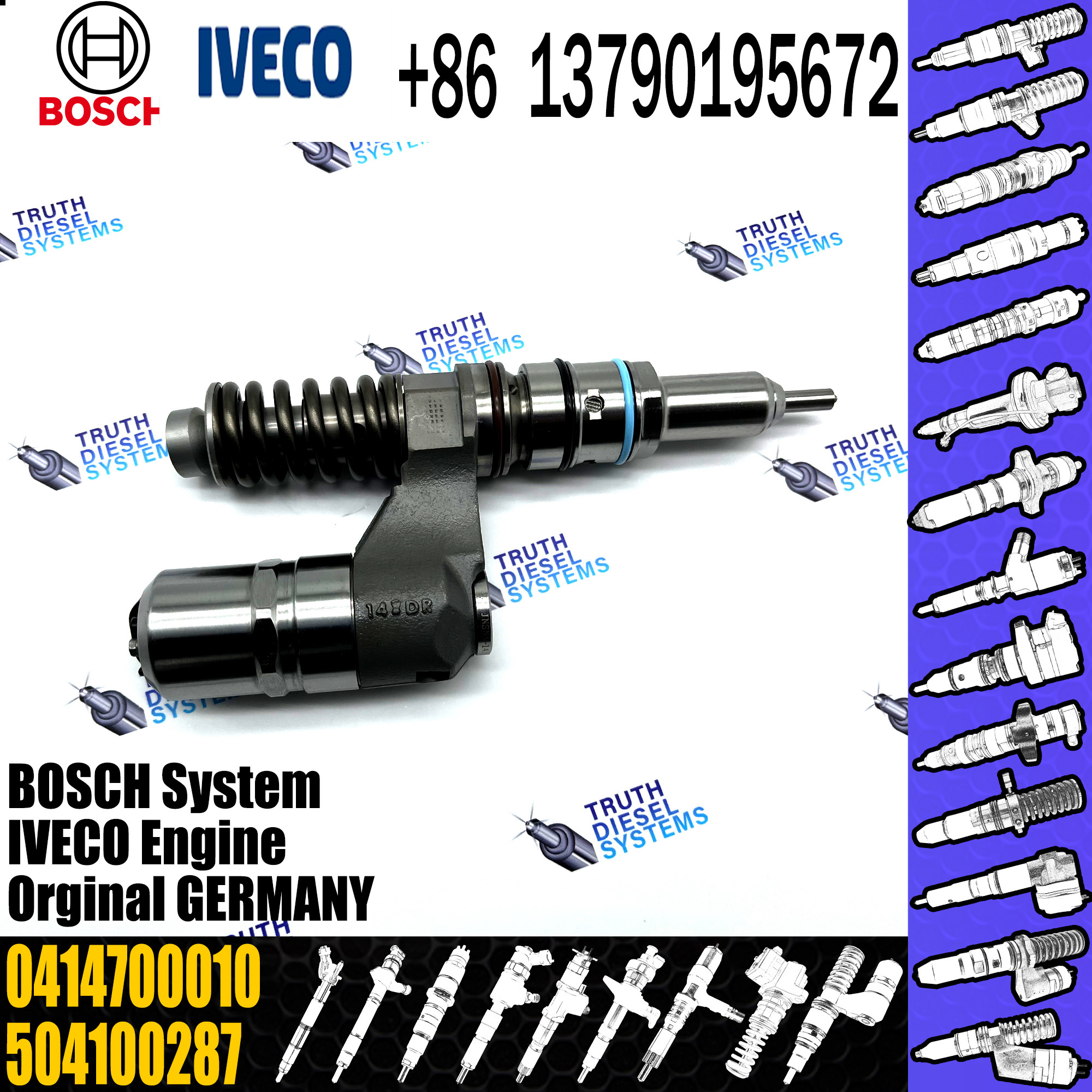 China BOSCH injetor 0414700010 0414700006 Diesel fuel Unit pump assembly 2995486 0986441020 504100287 for IVECO Fiat engine factory
