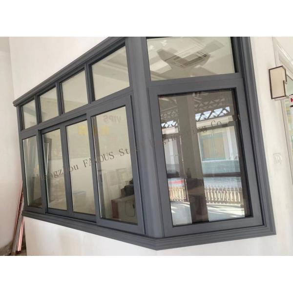 Quality 50 Series 6mm Thermally Broken Aluminum Windows , 8mm Heated Glass Windows for sale
