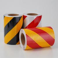 China PVC Radium Adhesive Reflective Strips Reflector Sticker Yellow And Red factory