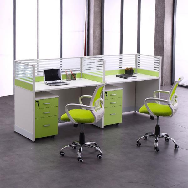 Quality Green Call Center Office Cubicles Workstation Thickness 30mm for sale
