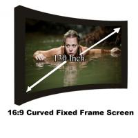 china New Arrival Curved Fixed Frame Projection Screen130 Inch 16:9 Ratio Projector Screens 3D
