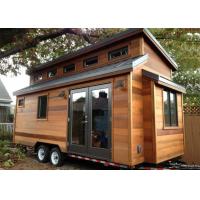 Quality Ready made steel frame prefab tiny house with trailer on wheels for sale