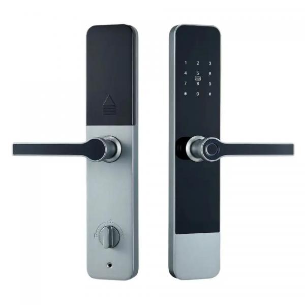 Quality Copper Indoor Smart Fingerprint Door Lock TTLock Biometric Password IC Card for sale