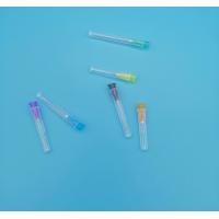 China Red Purple Disposable Syringe Needles Inclined Out Diameter 1.4mm 17G For Insulin factory