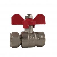 China PN30 Brass Ball Valve 435 Psi 1 2 Inch Ball Valve With Plastic Butterfly Handle factory