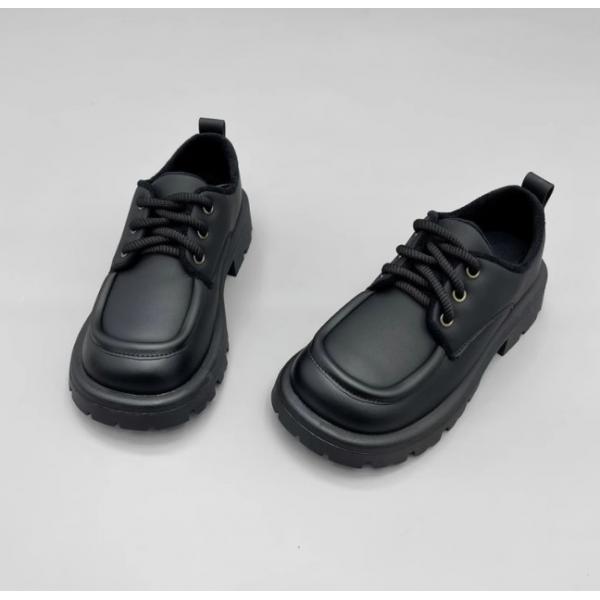 Quality Girls Two Layer Cowhide Genuine Leather School Shoes Warm Thick Sole Leather for sale
