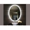 China Hotel Decoration Oval Bathroom Vanity Mirrors Wall Mounted With Smart Touch Switch factory