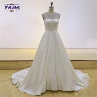 China Elegant screen cloth embroidery satin floor-length a-line sweetheart pattern wedding gown bridal dress factory