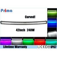 China Curved 240W 42 Inch LED Light Bar , Colorful RGB Halo Ring LED Flash Light Bar factory
