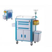 China Drug Delivery Medical Trolley Cart With CPR Board , Anaesthesia Hospital Trolley With IV Pole for sale