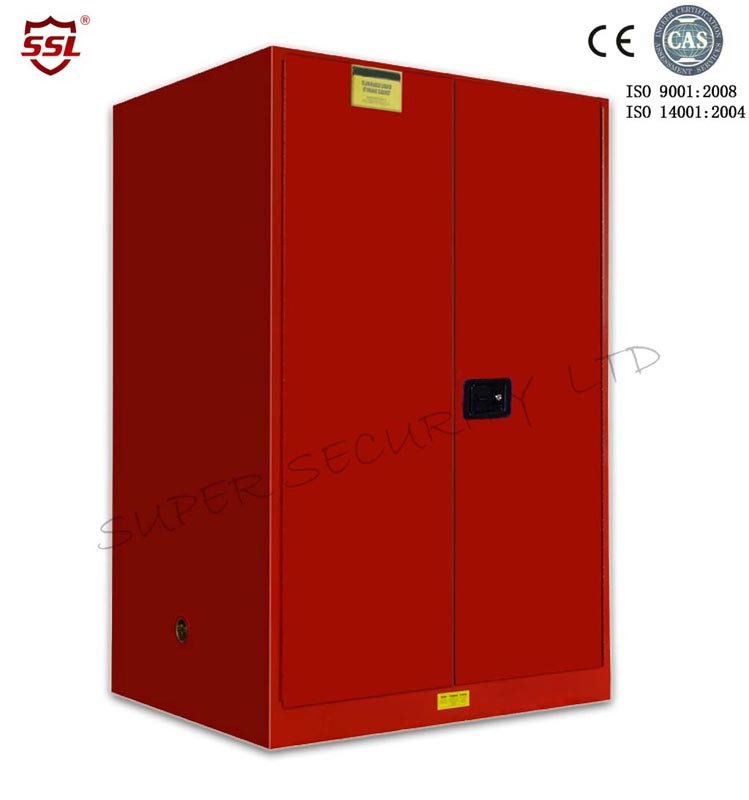 China Industrial Chemical Metal Storage Cabinet With Adjustable 2 Shelves , 340l factory