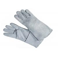 China Durable Heat Resistant Welding Gloves , Cow Split Leather Welding Safety Gloves factory