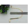 China Handbags manufacturers zinc alloy light gold 220 mm length metal handle for handbag accessories factory