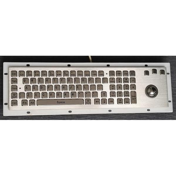 Quality Illuminant Waterproof SS Industrial Metal Keyboard With Trackball Pointing for sale