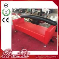 China 3 Seat Waiting Area Sofa Red Customers Chair Used Barber Shop Furniture Cheap Waiting Room Chair factory