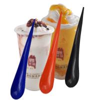 China Biodegradable Ice Cream Spoons Creative Plastic Drop Style Multi Color PS Material factory