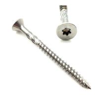 China Torx / Star Drive Knurled Shoulder Stainless Steel 304 Type 17 Wood Screws For Hardwood factory