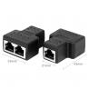 China 1 to 2 Way LAN Ethernet Network Cable Splitter Adapter RJ45 Female For Laptop factory