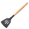 China 17 Piece Wooden Handle Silicone Spatula Set Printed LOGO For Cooking factory
