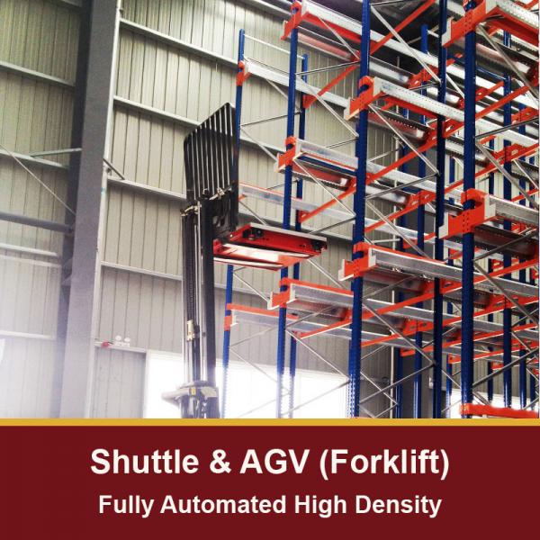 Quality Radio Shuttle Rack Cart And Forklift (AGV) System Fully Automated Fifo Filo  System Radio Shuttle Racking System for sale