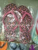 China Leopard Printing EVA Foam Slippers Women Non - Toxic Individual Design Plus Size Flip Flops factory