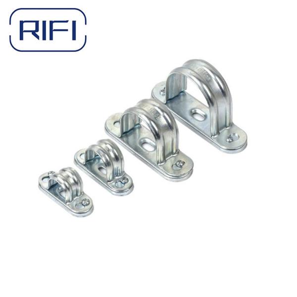Quality Hot DIP Galvanized Electrical Gi Pipe Fittings 25mm Conduit Saddle Clips Clamp for sale