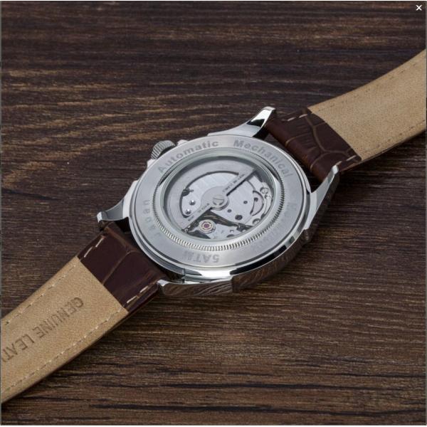 Quality Waterproof Luxury Tourbillon Mechanical Watch Stainless Steel Case Bottom for sale