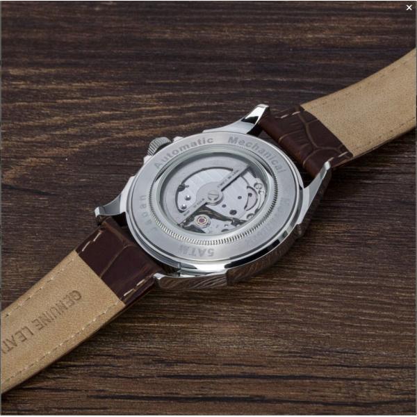 Quality Waterproof Luxury Tourbillon Mechanical Watch Stainless Steel Case Bottom for sale