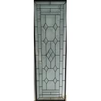 Quality Triple Glazed Sliding Patio Doors Antique Stained Glass Panel Chrome Finish for sale