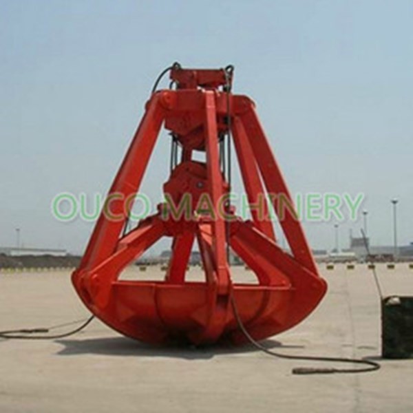 Quality Customized 6 Rope Steel Lifting Orange Peel Grab Bucket for sale