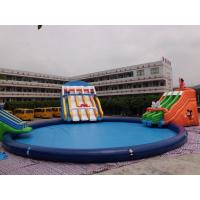 China Outdoor Inflatable Water Slide Park Giant Inflatable Water Slides With Pool factory