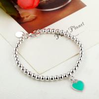 China 925 sterling silver bead chain enamel love bracelet wholesale factory