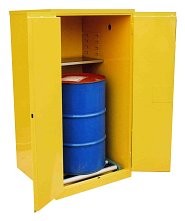 Quality Steel Hazardous Chemical Drum Corrosive Storage Cabinet 3-point self-latching for sale