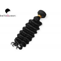Quality Deep Wave 1B Natural Black Hair Weave Mongolian Hair Extensions 100% Unprocessed for sale