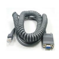 China 5M 16FT Coiled Rs232 To Rj45 Cable Spiral Serial For Symbol Barcode Scanner factory