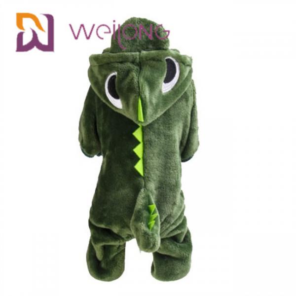 Quality Coral Velvet Crocodile Small Dog Pajamas Cat Warm Dog Clothes Hoodie for sale