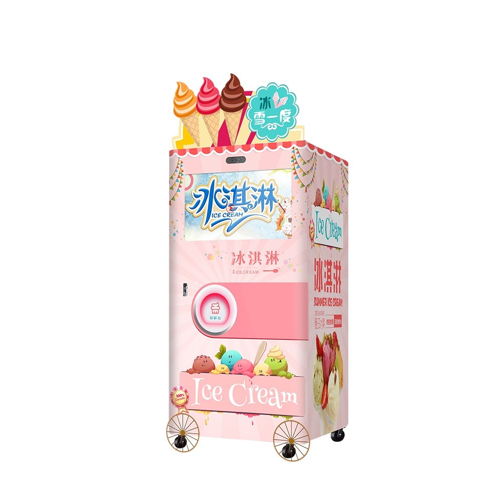 China Automatic Self Service Soft Ice Cream Vending Machine For Food / Beverage Shops factory