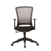 China PP Plastic Lift Office Mesh Swivel Chair / Fixed Armrest Swivel Computer Chair for sale