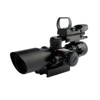 china  2.5-10x40 with Red Laser and Red Dot Sight Illuminated Tactical Hunting Scope
