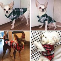 China Soft Pet Apparel Summer Plaid Small Dog Vest 100% Cotton Material factory